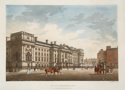 Trinity College, Dublino, 1793 da James Malton